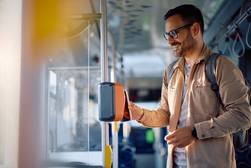 Person on a bus 